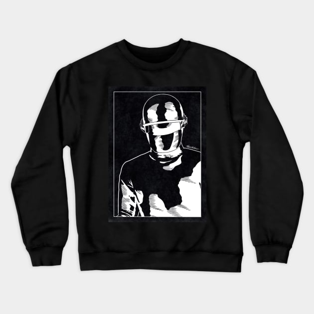 GORT - The Day the Earth Stood Still (Black and White) Crewneck Sweatshirt by Famous Weirdos